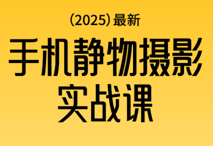 金老师·2025爆款手机静物摄影实战课-网赚项目平台