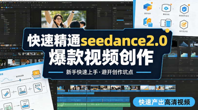 快速精通seedance2.0爆款视频创作，快速产出高清视频，避开大量创作坑点，新手也能快速上手-网赚项目平台