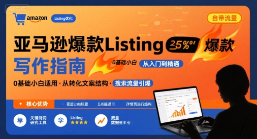 亚马逊爆款Listing写作方法，亚马逊0基础小白也能写爆款自带流量的Listing-网赚项目平台