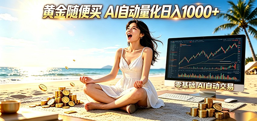 黄金随便买?AI自动外汇量化交易 在家当皇帝 日入1000+-网赚项目平台