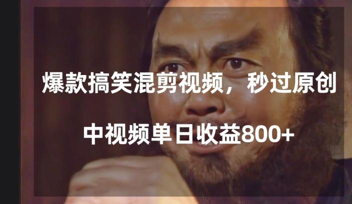 爆款搞笑混剪视频，百分百过原创，单日中视频播放收益800+【揭秘】-网赚项目平台