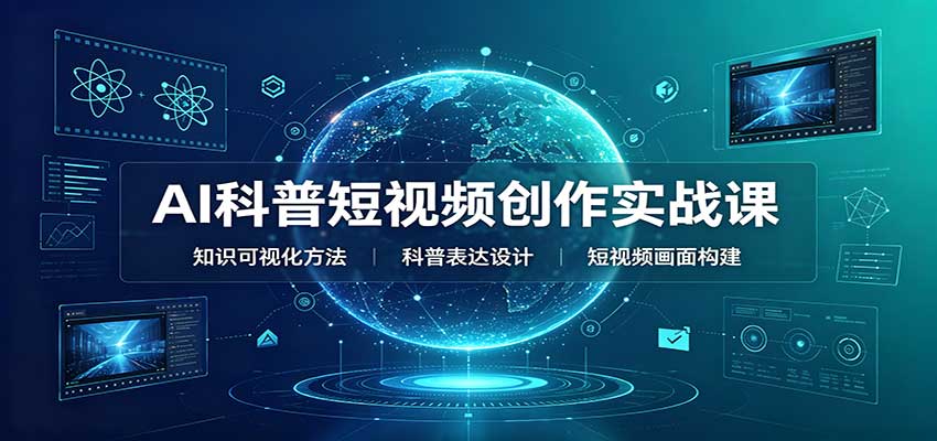 AI科普短视频创作实战课：配套要点文档，文案与视频提示词模板教学-网赚项目平台