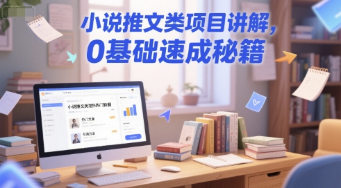 小说推文类项目讲解，0 基础速成秘籍-网赚项目平台