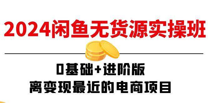 2024闲鱼-无货源实操班：0基础+进阶版，离变现最近的电商项目(15节-网赚项目平台