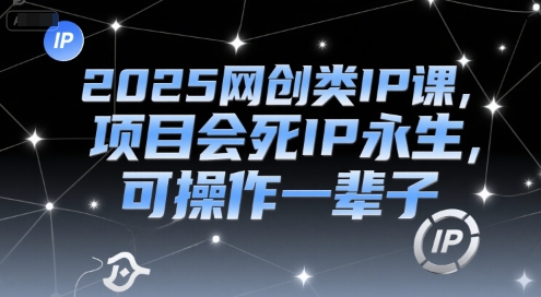 2025网创类IP课，项目会死IP永生，可操作一辈子-网赚项目平台
