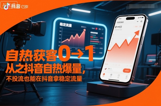 自热获客从0到1之抖音自热爆量，不投流也能在抖音拿稳定流量-网赚项目平台