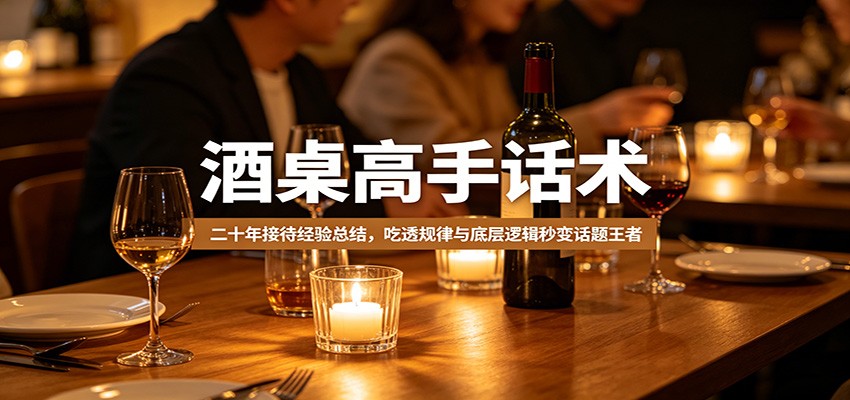 酒桌高手话术：二十年接待经验总结，吃透规律与底层逻辑秒变话题王者-网赚项目平台