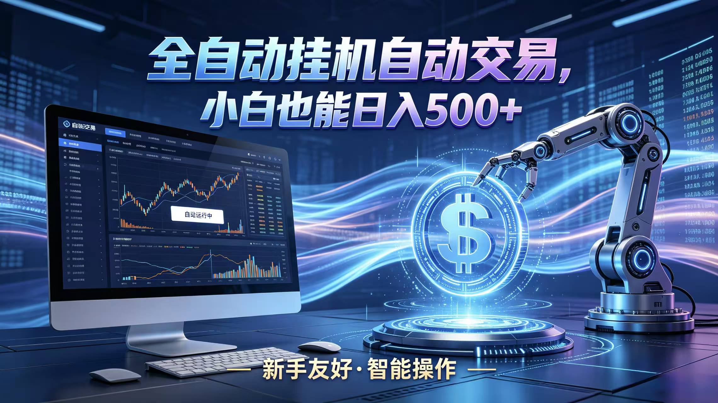 全新智能化交易助手，傻瓜式操作，小白也能快速上手，轻松实现日入500+-网赚项目平台