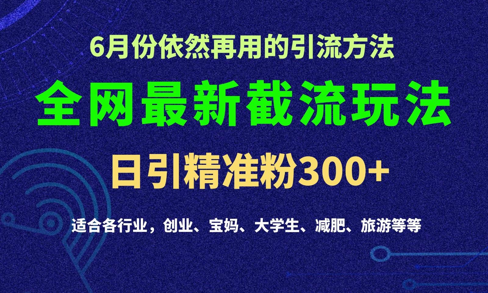 2024全网最新截留玩法，每日引流突破300+-网赚项目平台