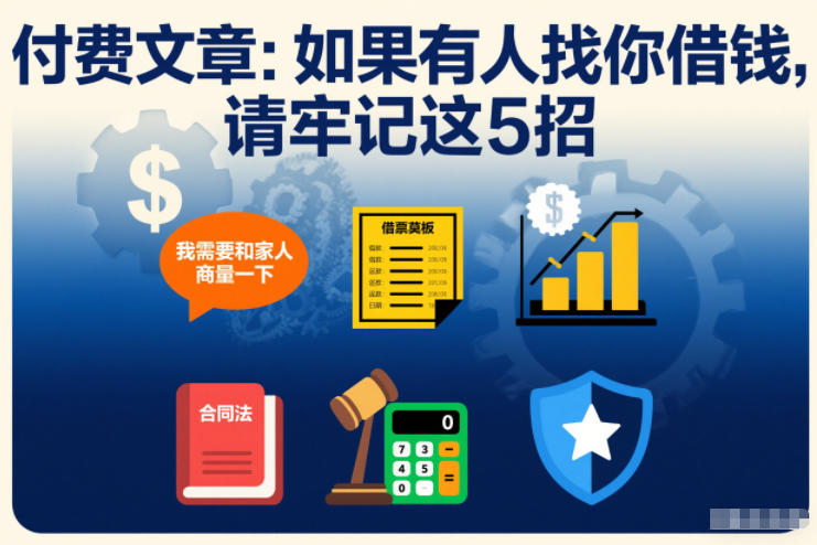 付费文章：如果有人找你借钱，请牢记这5招-网赚项目平台