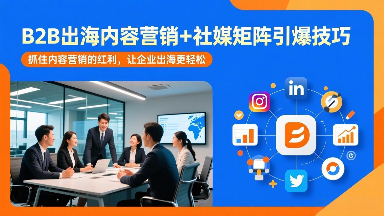 B2B出海内容营销+社媒矩阵引爆技巧：抓住内容营销的红利，让企业出海更轻松-网赚项目平台