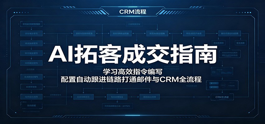 AI拓客成交指南：学习高效指令编写，配置自动跟进链路打通邮件与CRM全流程-网赚项目平台