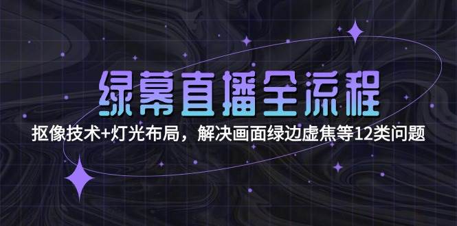 绿幕直播全流程：抠像技术+灯光布局，解决画面绿边虚焦等12类问题-网赚项目平台