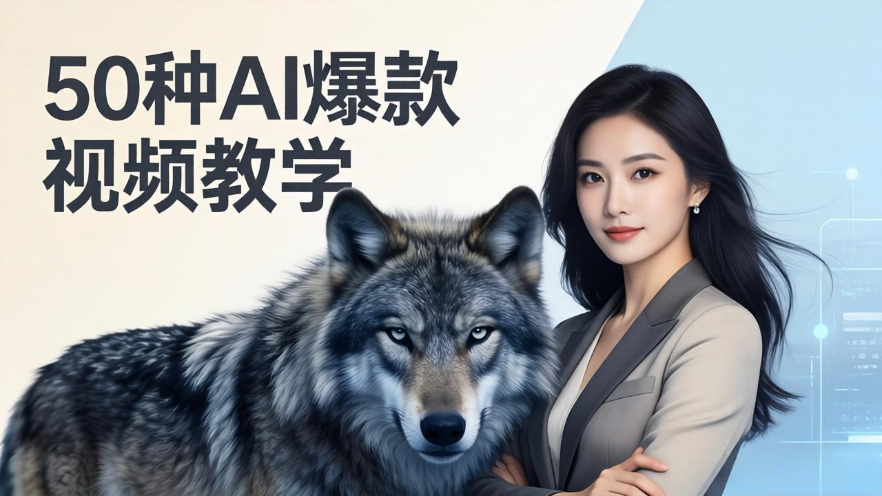 50种AI爆款视频教学：影视级古诗词+治愈萌宠+山海经蛟龙，高阶宝典商业落地-网赚项目平台