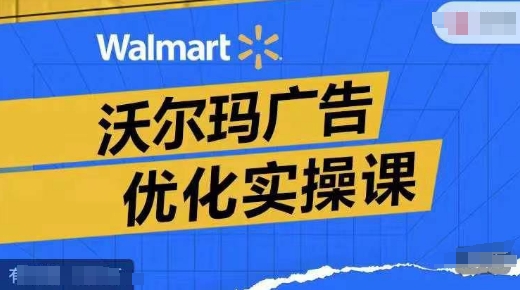 沃尔玛广告优化实操课，广告报告实操讲解，广告如何提高转化和ROAS等-网赚项目平台
