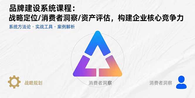 品牌建设系统课程：战略定位/消费者洞察/资产评估，构建企业核心竞争力-网赚项目平台
