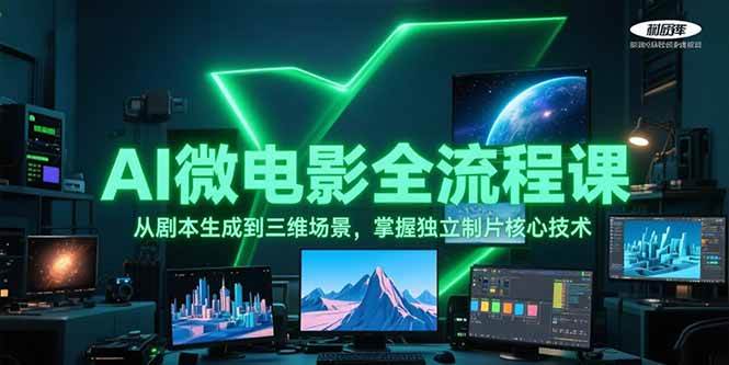AI微电影全流程课，从剧本生成到三维场景，掌握独立制片核心技术-网赚项目平台