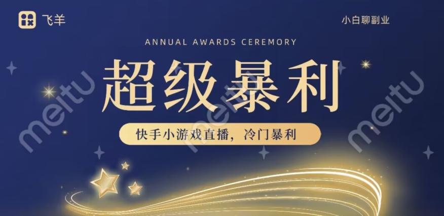 快手官方暴利冷门小游戏无人直播，小白一台电脑即可操作，轻松月入10w+-网赚项目平台