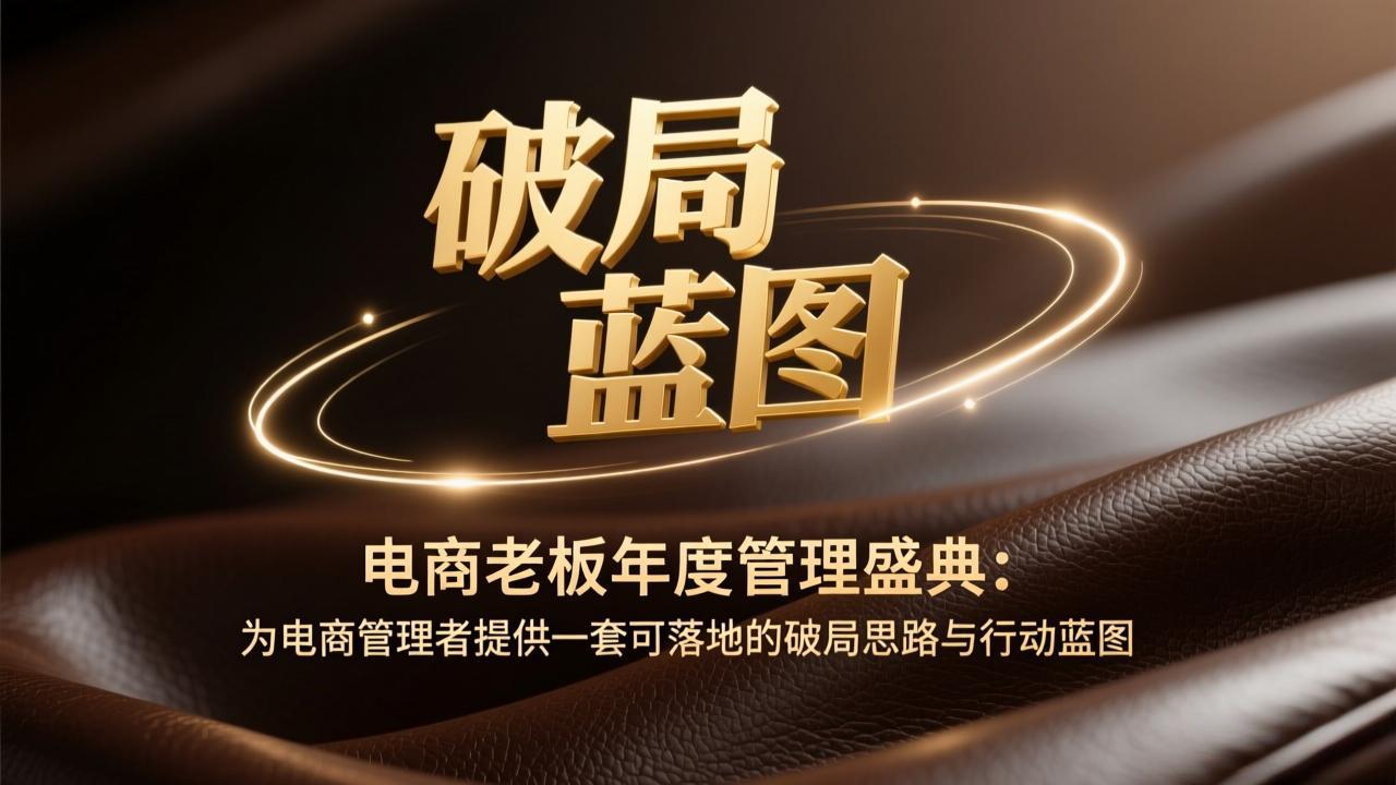 电商老板年度管理盛典：为电商管理者提供一套可落地的破局思路与行动蓝图-网赚项目平台