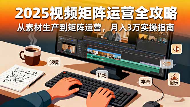 2025短视频矩阵运营全攻略:从素材生产到矩阵运营,月入3万实操指南-网赚项目平台