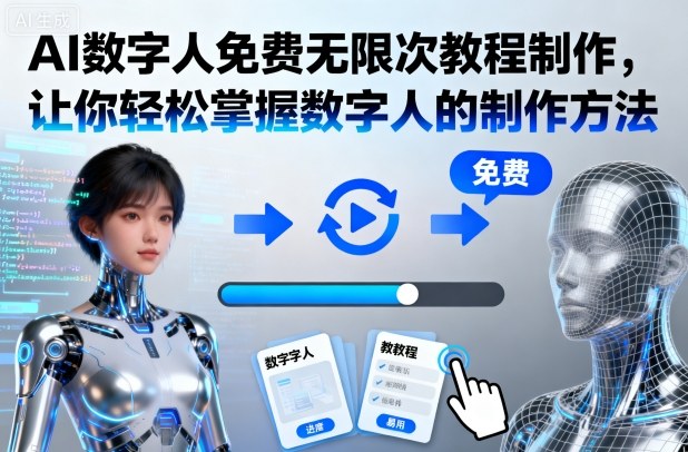 AI数字人免费无限次教程制作，让你轻松掌握数字人的制作方法-网赚项目平台