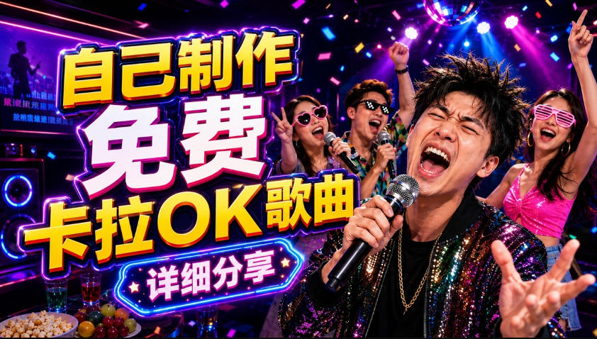 零基础AI制作免费卡拉OK视频教程，从歌曲生成、音轨分离到字幕制作、视频导出，手把手教学-网赚项目平台