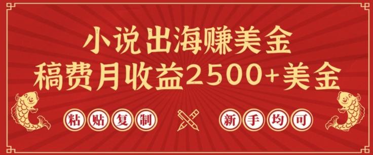 小说出海赚美金，稿费月收益2500+美金，仅需chatgpt粘贴复制，新手也能玩转【揭秘】-网赚项目平台