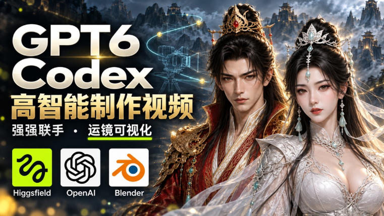 GPT-6 Astra×Codex高智能制作视频！联手Higgsfield，运镜可视化实战-网赚项目平台