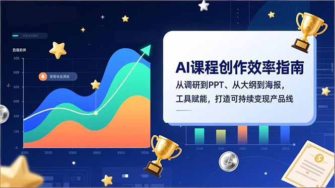 AI课程创作效率指南，从调研到PPT、从大纲到海报，工具赋能，打造可持续变现产品线-网赚项目平台