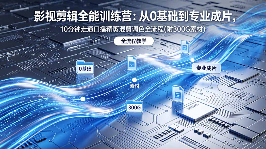 2026影视剪辑全能实战课|0基础到专业成片,全流程教学,高清带300G素材-网赚项目平台