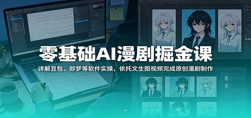 零基础AI漫剧掘金课：详解豆包、即梦等软件实操，依托文生图视频完成原创漫剧制作-网赚项目平台