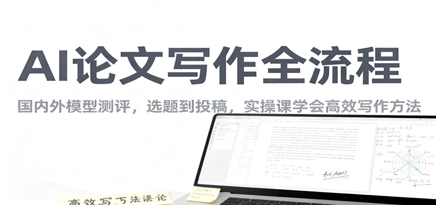 AI论文写作全流程，国内外模型测评，选题到投稿，实操课学高效写作方法-网赚项目平台