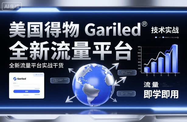 美国得物Gariled技术实战，全新流量平台​实战干货，即学即用-网赚项目平台