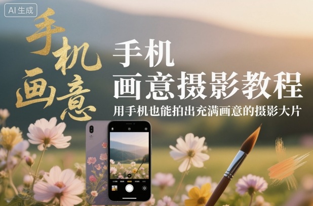 手机画意摄影教程，用手机也能拍出充满画意的摄影大片-网赚项目平台