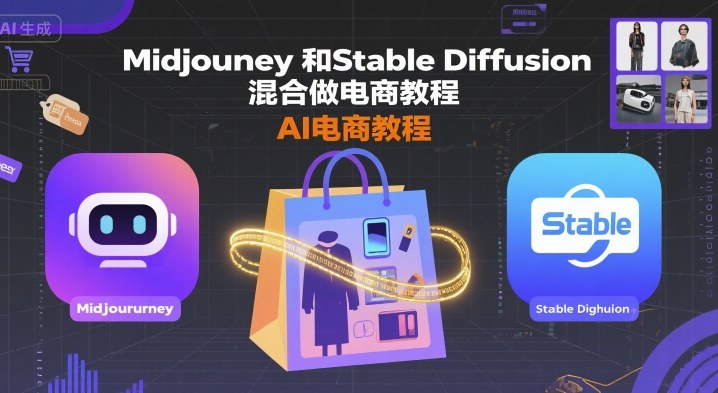 Midjourney和Stable Diffusion混合做电商教程-ai电商教程-网赚项目平台