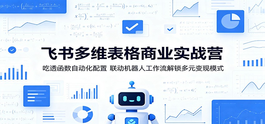 飞书多维表格商业实战营:吃透函数自动化配置,联动机器人工作流解锁多元变现模式-网赚项目平台