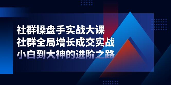 社群-操盘手实战大课：社群 全局增长成交实战，小白到大神的进阶之路-网赚项目平台
