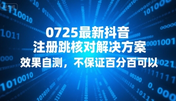 0725最新抖音注册跳核对解决方案，效果自测，不保证百分百可以-网赚项目平台