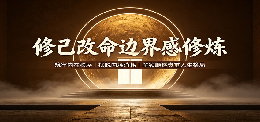 修己改命边界感修炼：筑牢内在秩序，摆脱内耗消耗，解锁顺遂贵重人生格局-网赚项目平台