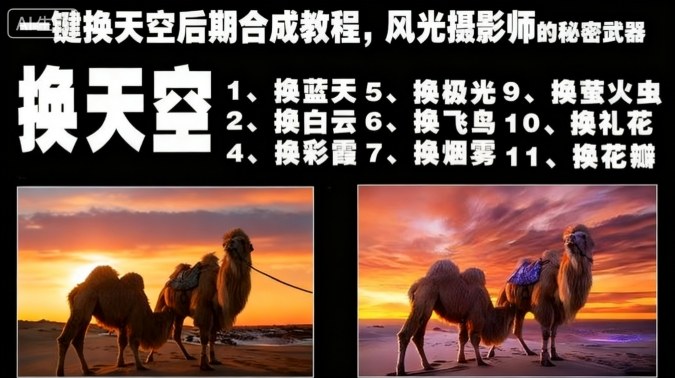 一键换天空后期合成教程,风光摄影师的秘密武器-网赚项目平台