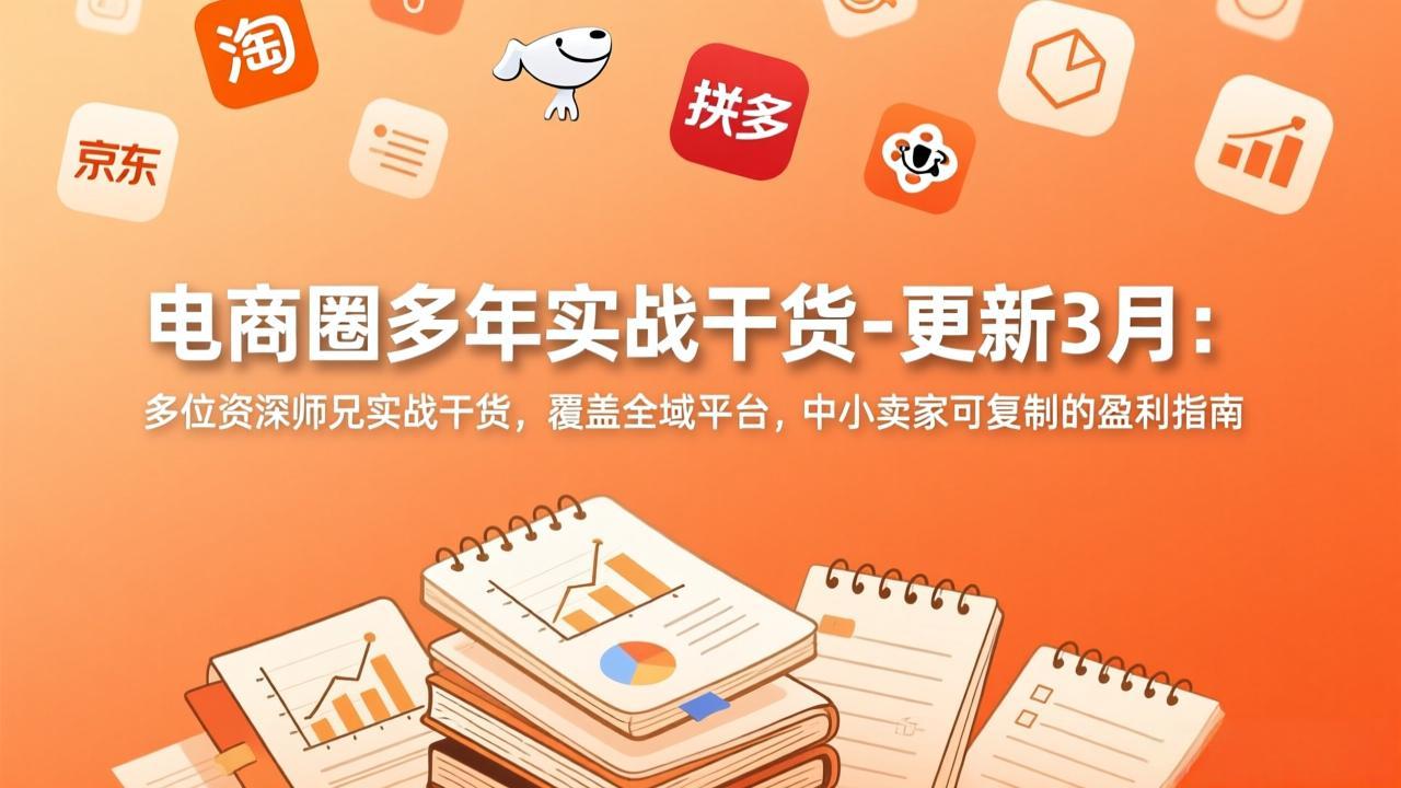 电商圈多年实战干货-更新3月：多位资深师兄实战干货，覆盖全域平台，中小卖家可复制的盈利指南-网赚项目平台
