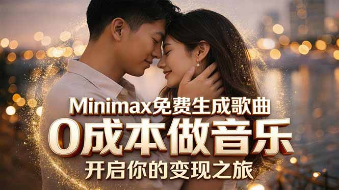 Minimax免费生成歌曲实测！0成本做音乐，说唱流行Lofi一键生成-网赚项目平台