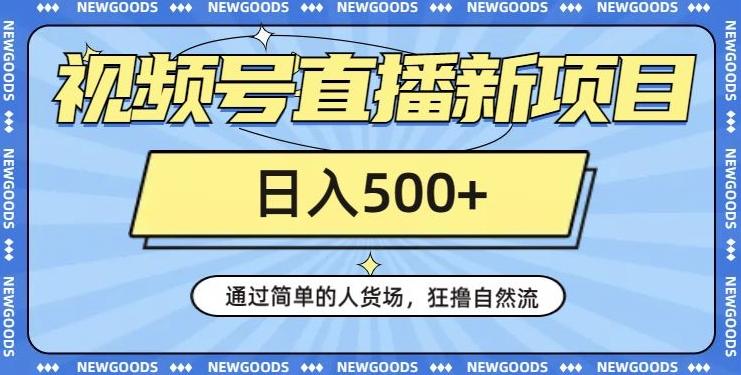 视频号直播新项目，通过简单的人货场，狂撸自然流，日入500+【260G资料】-网赚项目平台