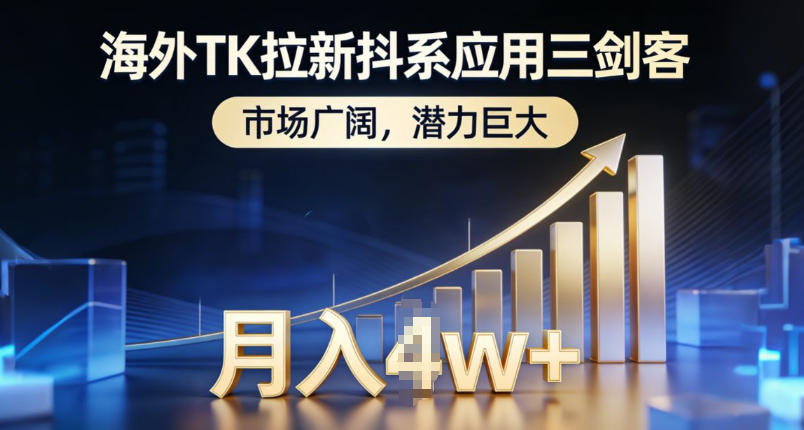 海外TK拉新抖系应用三剑客，市场广阔，潜力巨大，月入1w+-网赚项目平台
