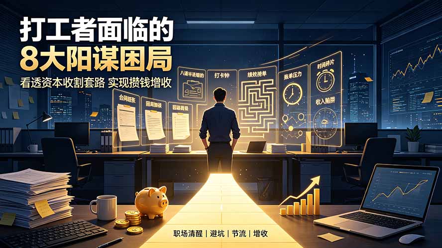 付费文章：打工者面临的8大阳谋困局，看透资本收割套路实现攒钱增收-网赚项目平台