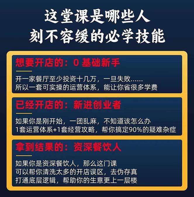 图片[2]-餐饮店盈利实操方法：教你怎样开一家持续能赚钱的餐厅(25节-网赚项目平台