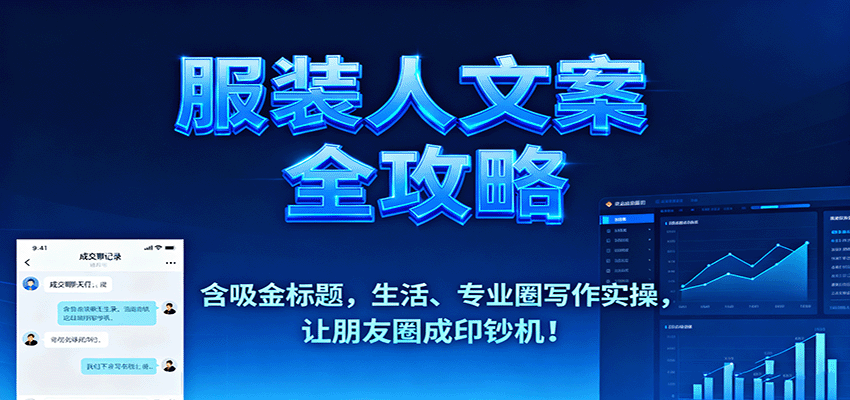 服装人文案全攻略,含吸金标题,生活、专业圈写作实操,让朋友圈成印钞机!-网赚项目平台