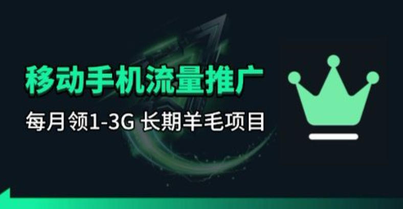 手机流量领取推广_每月一轮，刚需类的长期项目-网赚项目平台