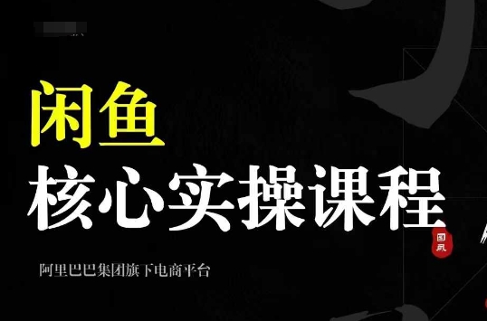 2024闲鱼核心实操课程，从养号、选品、发布、销售，教你做一个出单的闲鱼号-网赚项目平台