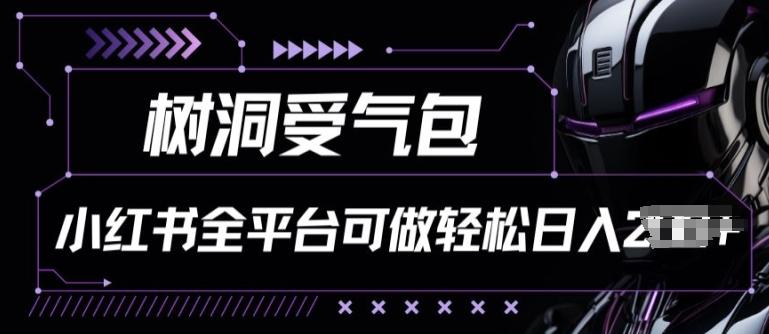 小红书等全平台树洞受气包项目，轻松日入一两张【揭秘】-网赚项目平台